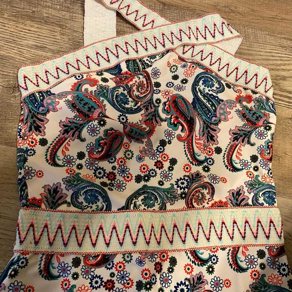 NWT One Piece bathing suit. GORGEOUS details.  Shein.  XL 12-14 - Picture 5 of 8